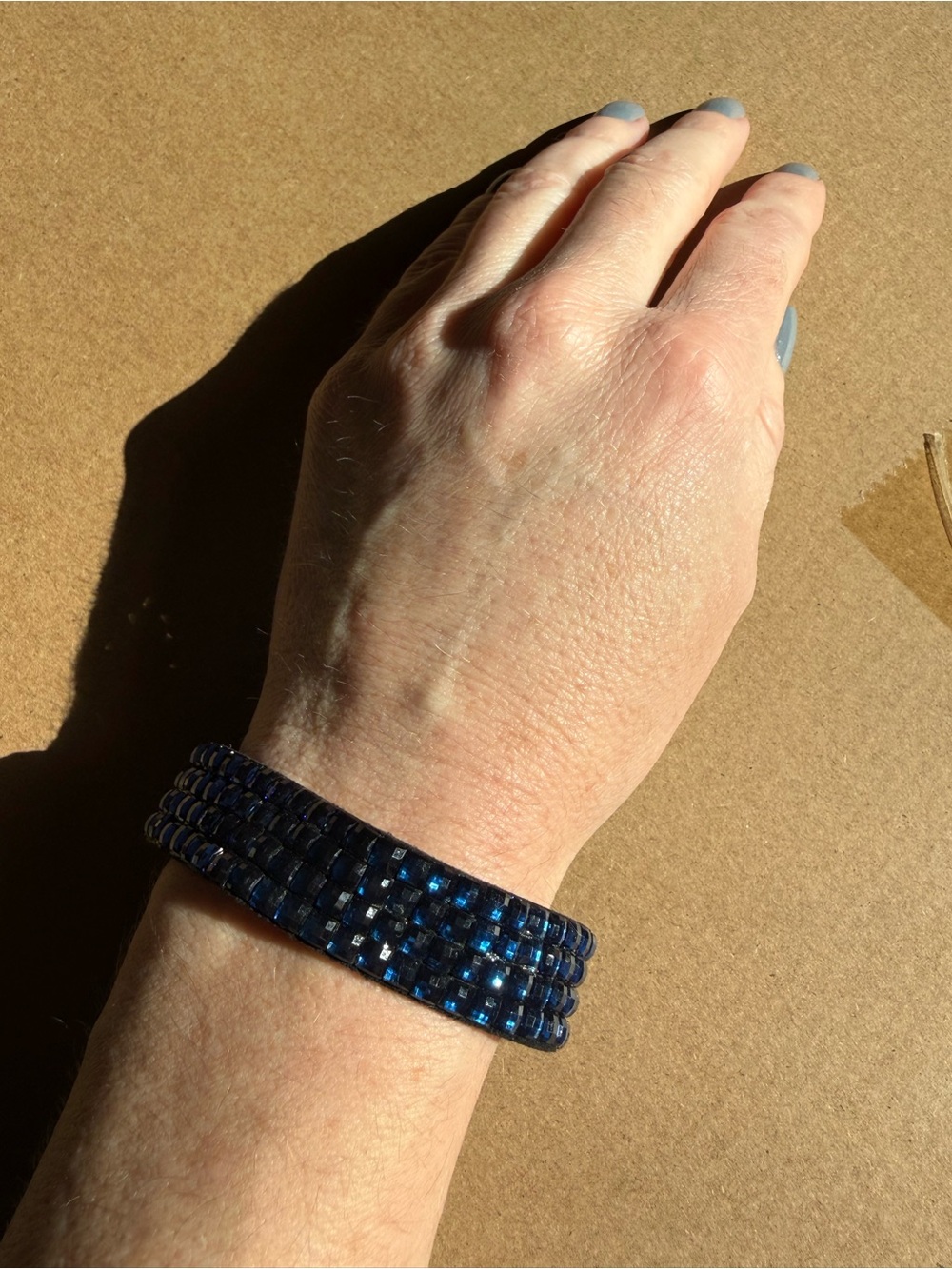 Blue Beaded Wrap Smart Bracelet - Unbranded